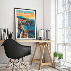 Costa Brava Travel Poster part of our best collection or travel posters and prints - This Art World