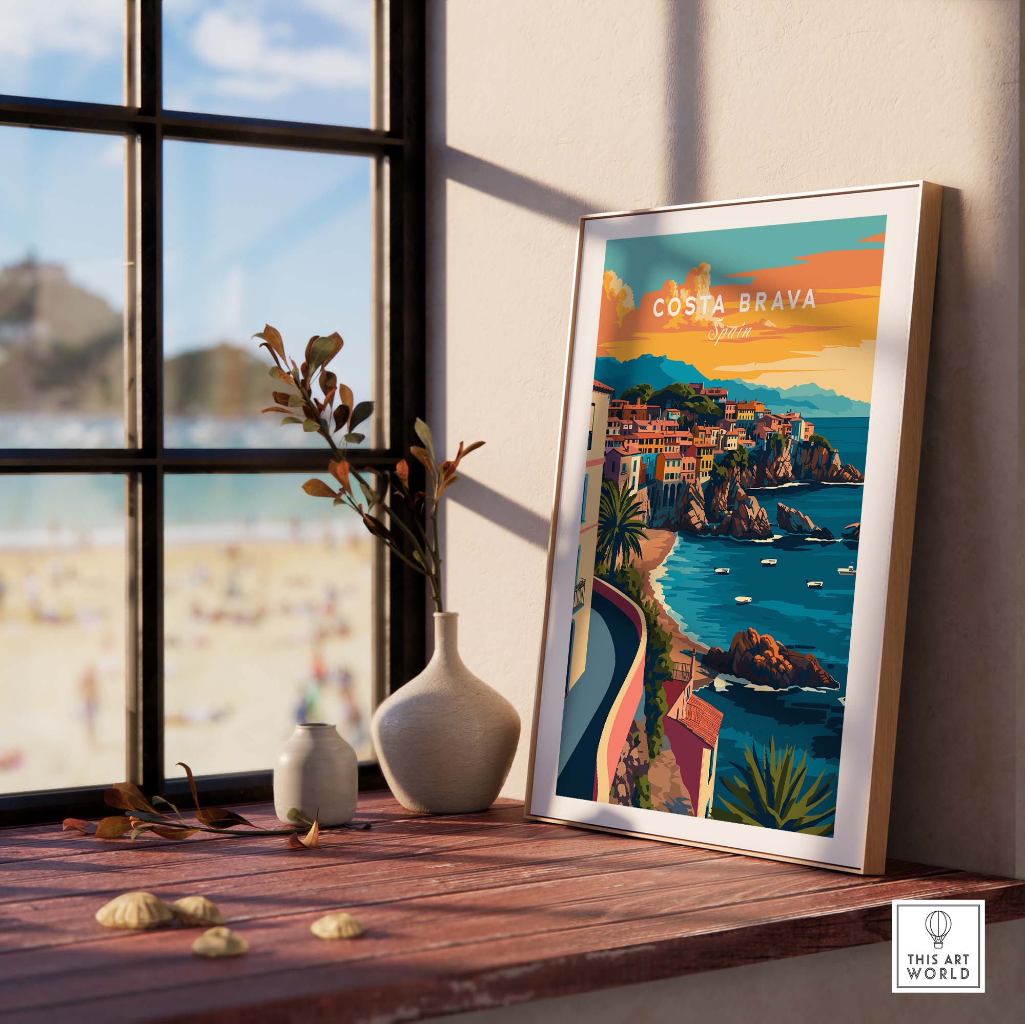 Costa Brava Travel Poster part of our best collection or travel posters and prints - This Art World