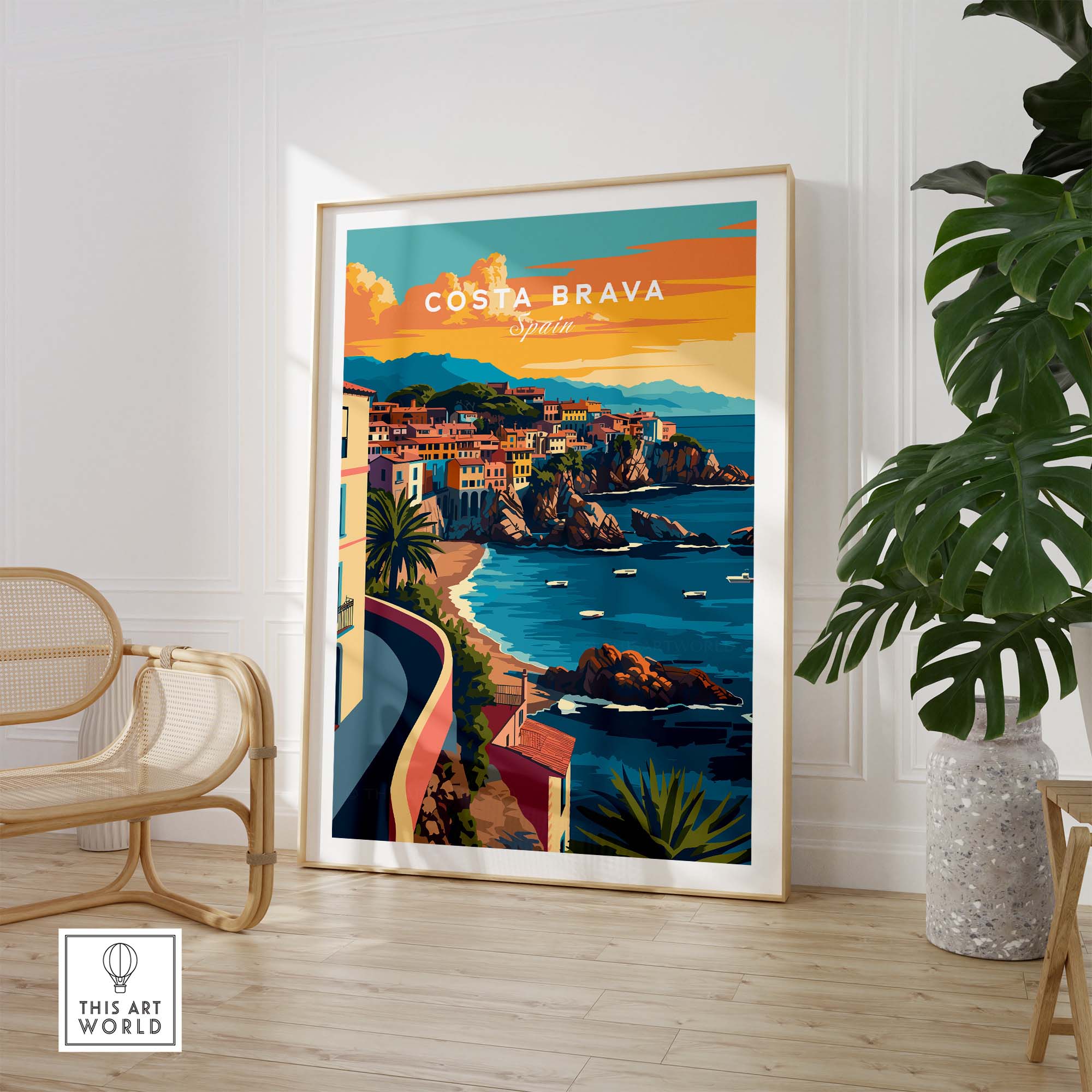 Costa Brava Travel Poster part of our best collection or travel posters and prints - This Art World