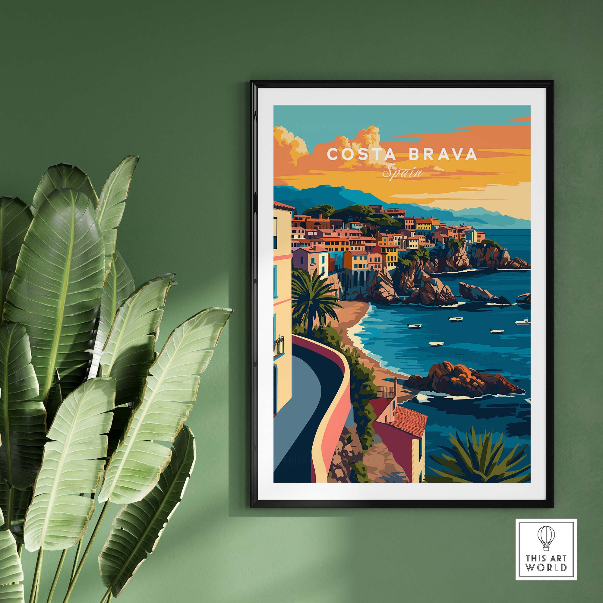 Costa Brava Travel Poster part of our best collection or travel posters and prints - This Art World