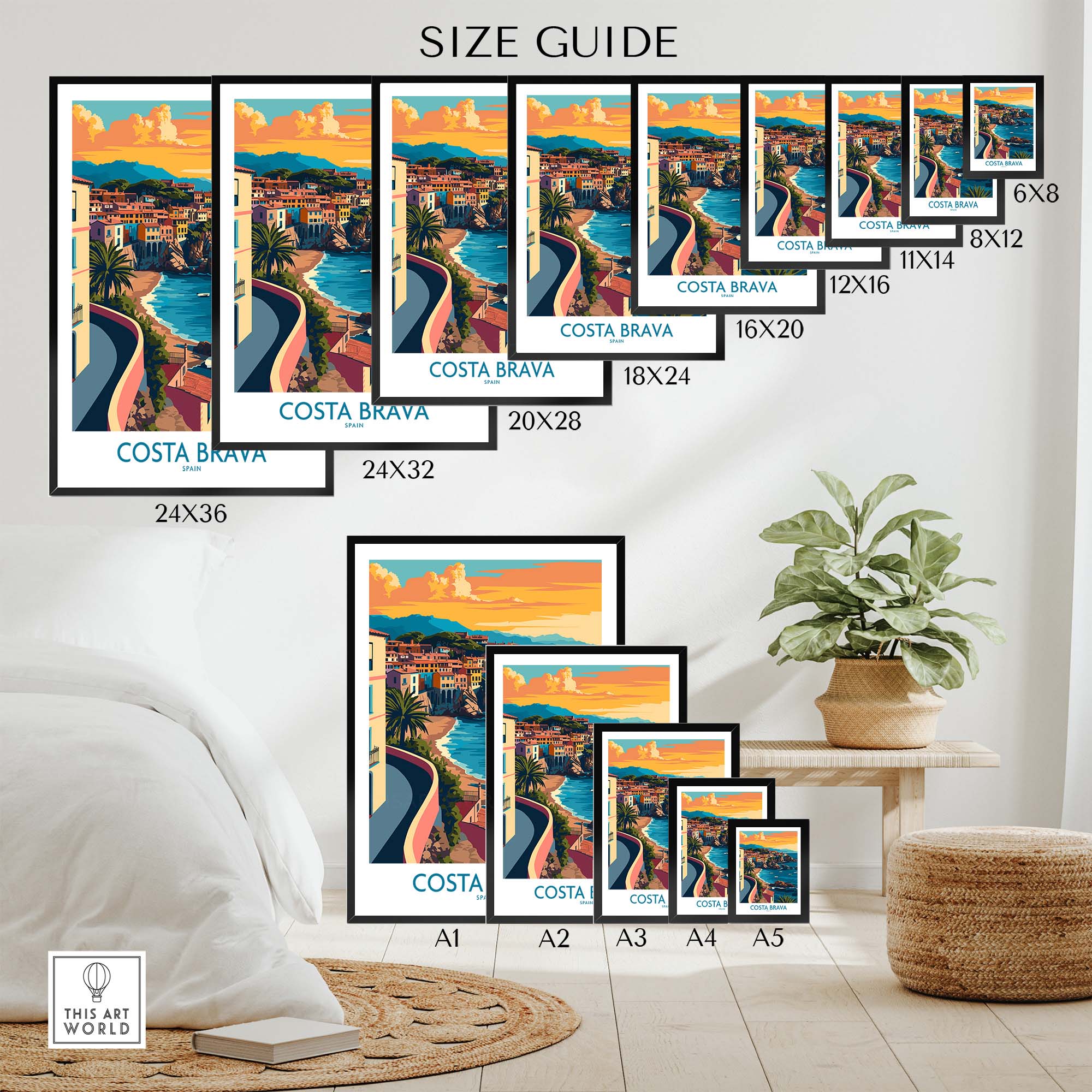 Costa Brava Travel Print part of our best collection or travel posters and prints - This Art World
