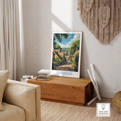Cotswolds Wall Art Print - United Kingdom Travel Poster