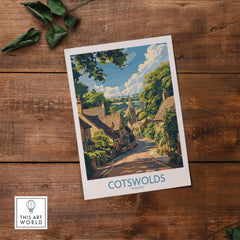 Cotswolds Wall Art Print - United Kingdom Travel Poster