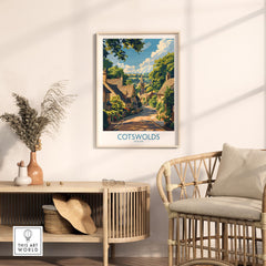 Cotswolds Wall Art Print - United Kingdom Travel Poster