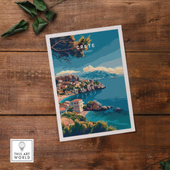Crete Island Greece - Travel Print showcasing vibrant Mediterranean scenery and coastal beauty.