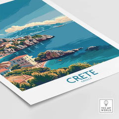 Crete Island - Travel Print showcasing vibrant scenery and culture of Crete, Greece, perfect for home decor.