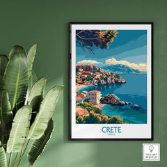 Crete Island - Travel Print showcasing the beautiful coastal landscape of Crete, Greece.