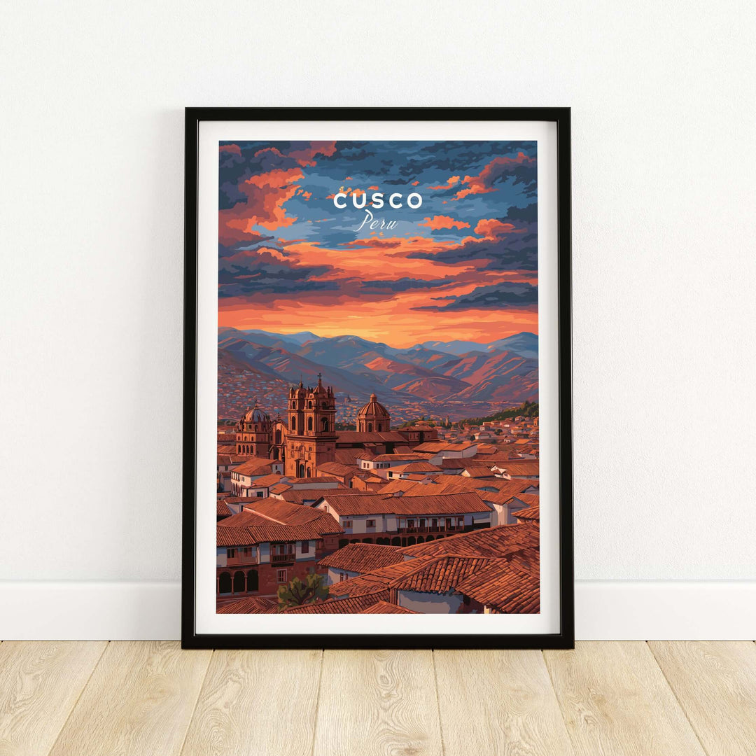 Cusco Print | Peru Travel Wall Decor showcasing the stunning landscape and architecture of Cusco, Peru.