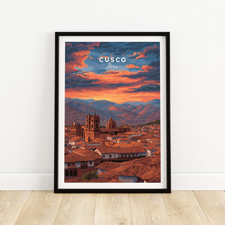 Cusco Print | Peru Travel Wall Decor showcasing the stunning landscape and architecture of Cusco, Peru.