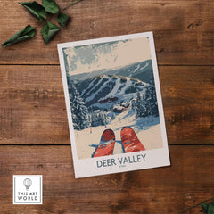 Deer Valley Wall Art featuring a stunning ski view in winter, perfect for decorating and inspiring adventure.