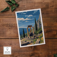 Delphi Print | Historic Greek Wall Decor depicting the ruins of Delphi, Greece, showcasing ancient architecture.