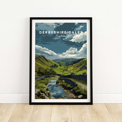 Derbyshire Dales Wall Art - Peak District Scenery Print - Rural England Wall Art featuring scenic views of the Peak District.