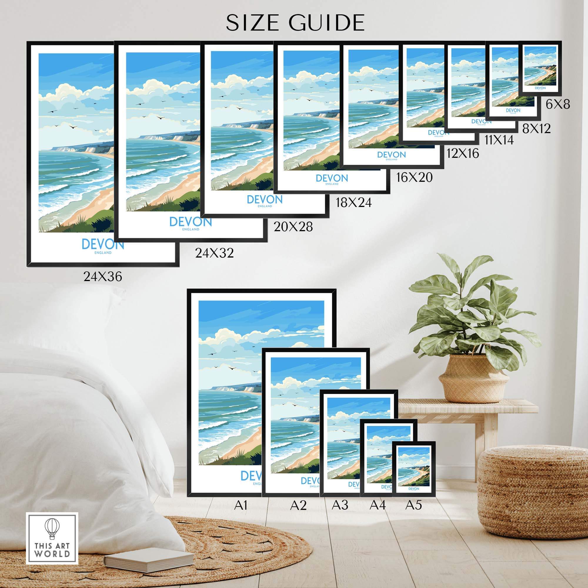 Devon Travel Poster part of our best collection or travel posters and prints - This Art World