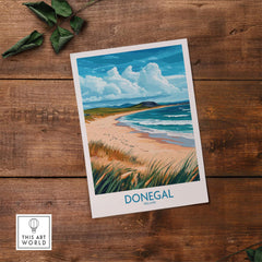 Donegal Print showcasing the scenic beauty of Ireland's coastline and landscape, perfect for travel lovers.