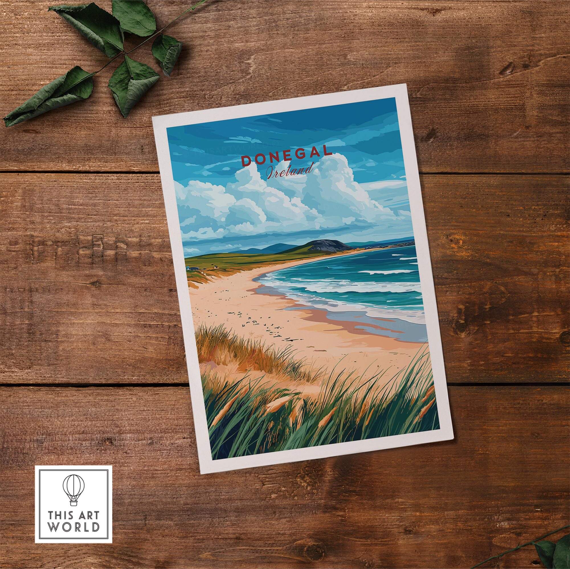 Donegal Wall Art showcasing a stunning beach landscape of Donegal, Ireland, perfect for home decor.