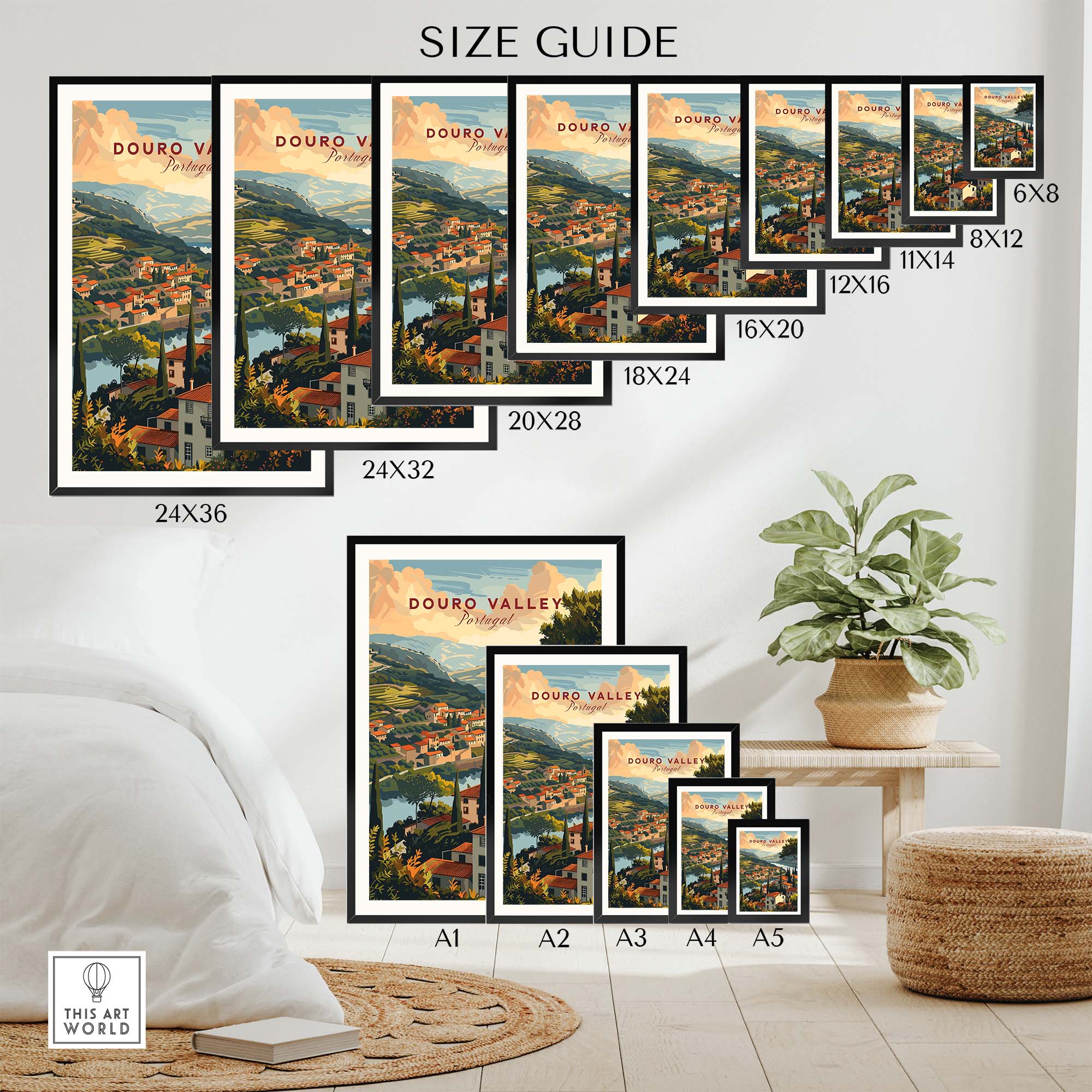 Douro Valley Poster Print part of our best collection or travel posters and prints - This Art World
