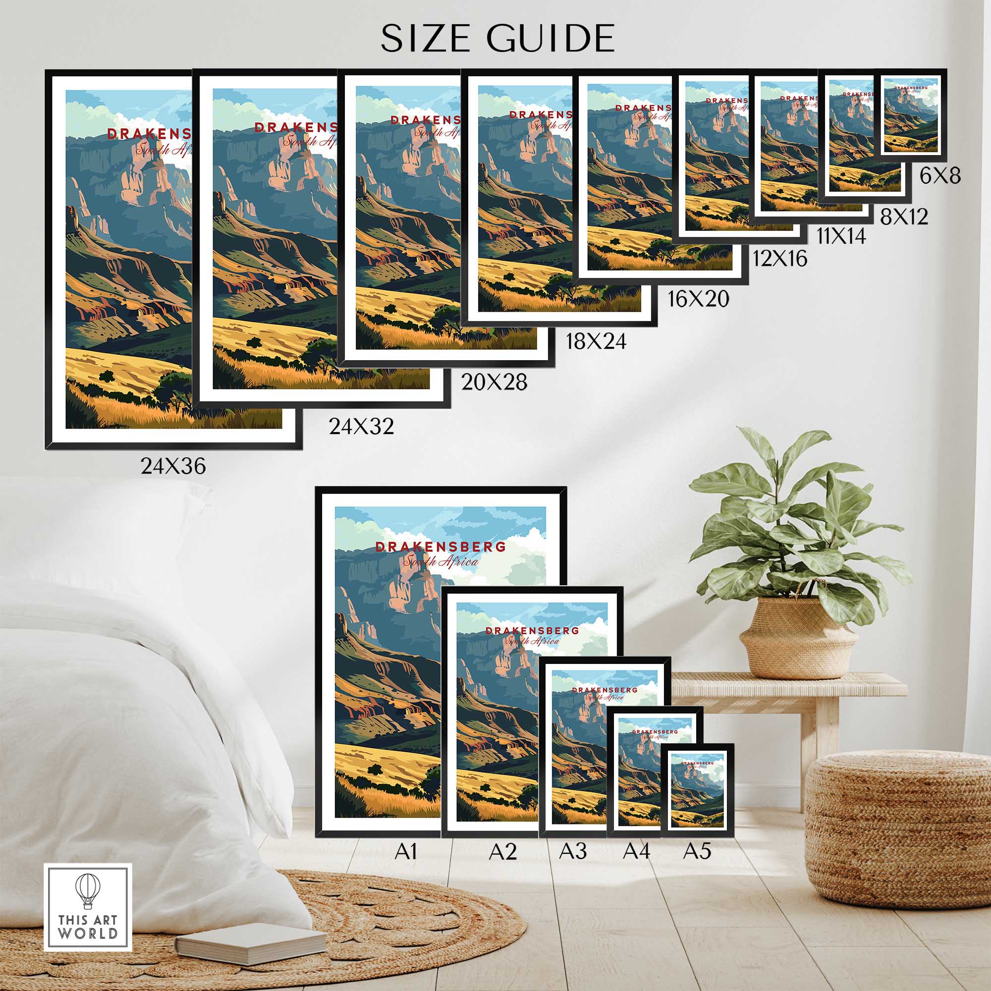 Drakensberg Travel Poster-This Art World