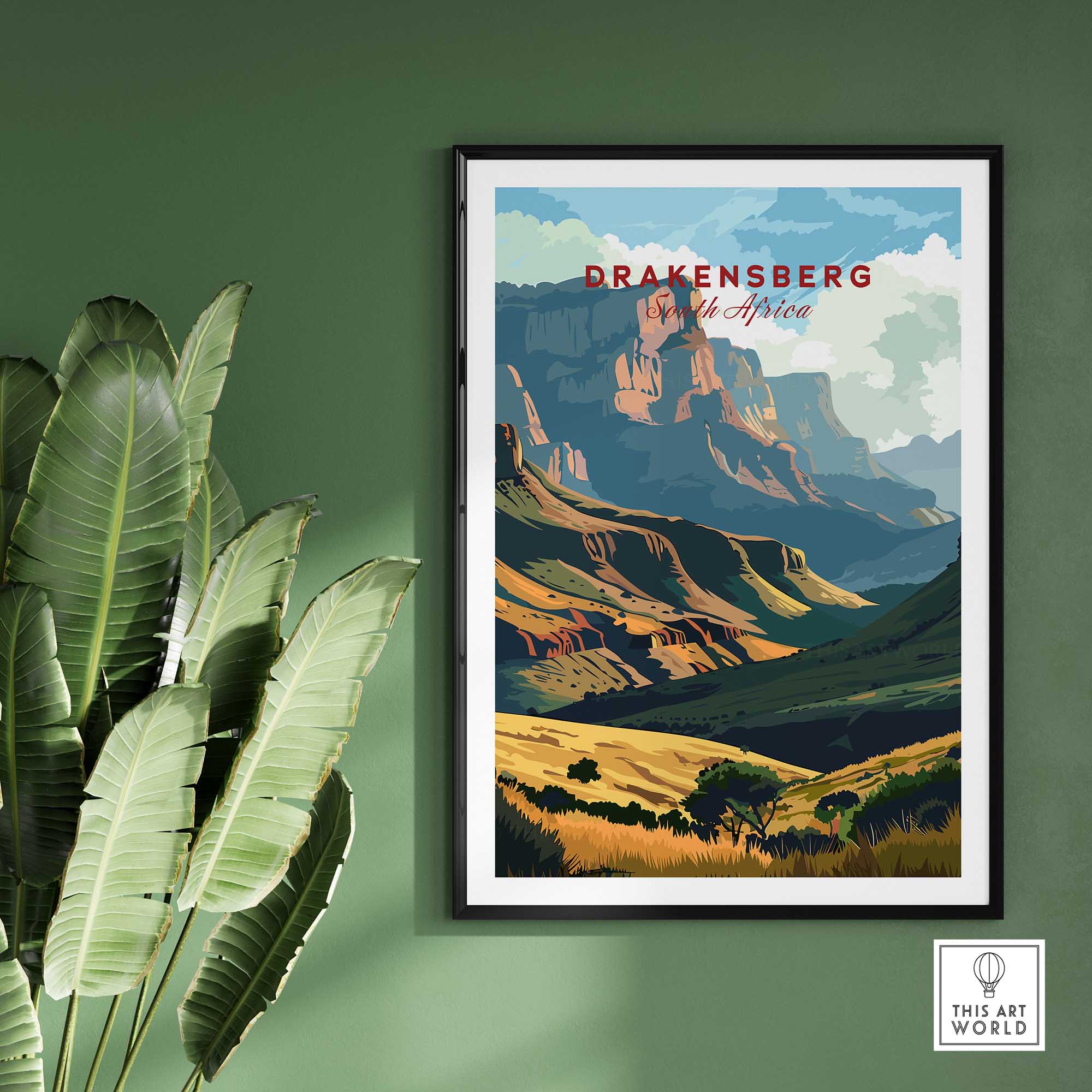 Drakensberg Travel Poster-This Art World