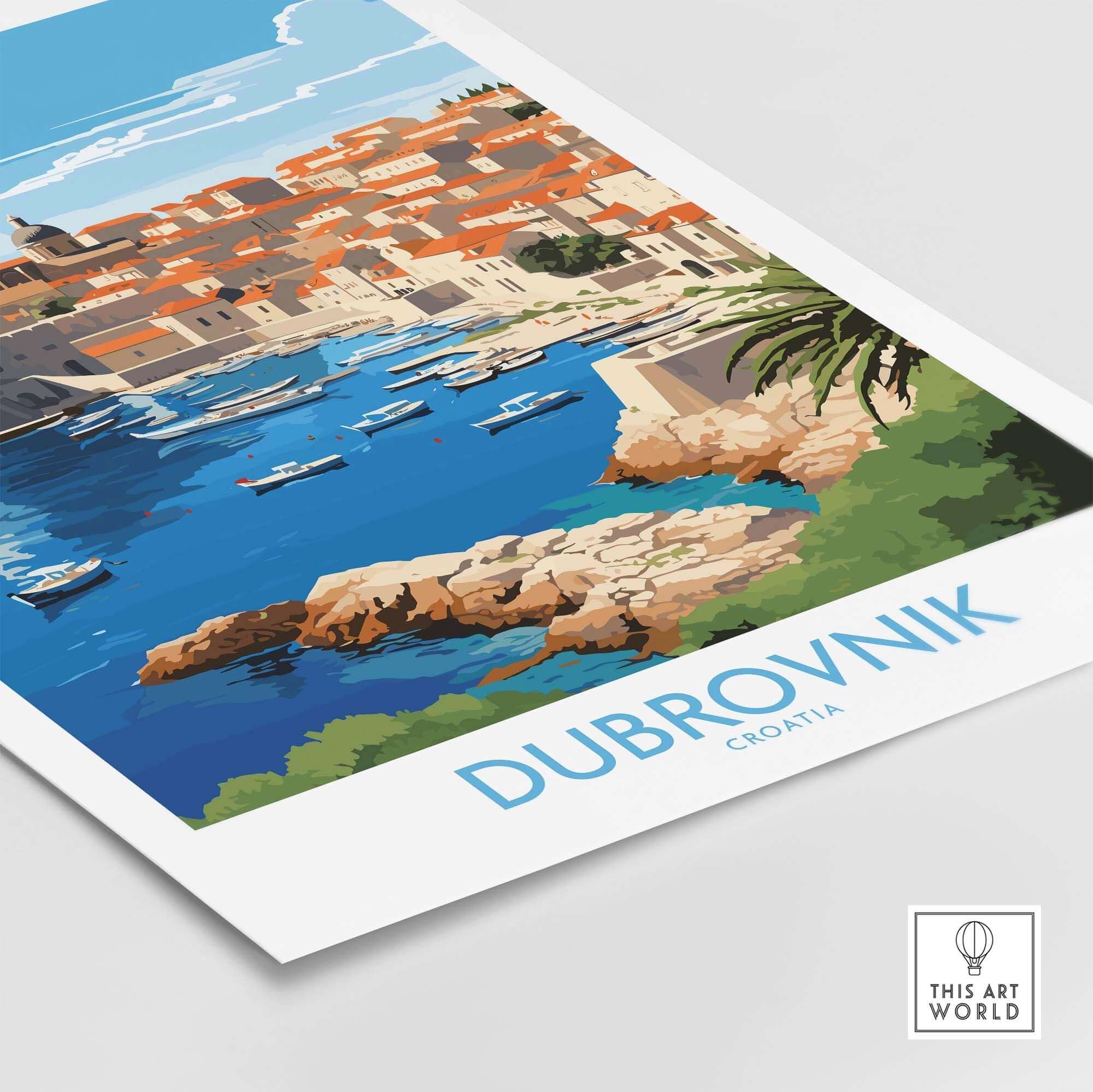 Dubrovnik Croatia Print view our best collection or travel posters and prints - ThisArtWorld