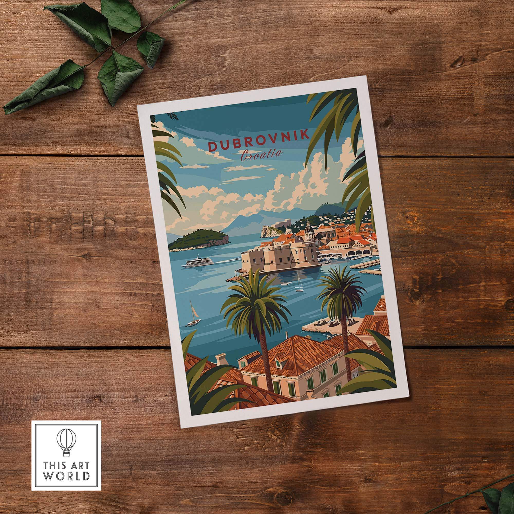 Dubrovnik Travel Poster view our best collection or travel posters and prints - ThisArtWorld