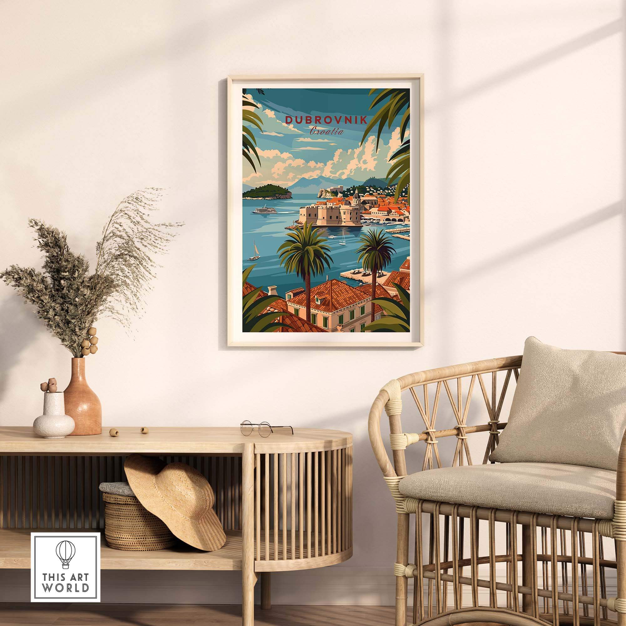Dubrovnik Travel Poster view our best collection or travel posters and prints - ThisArtWorld