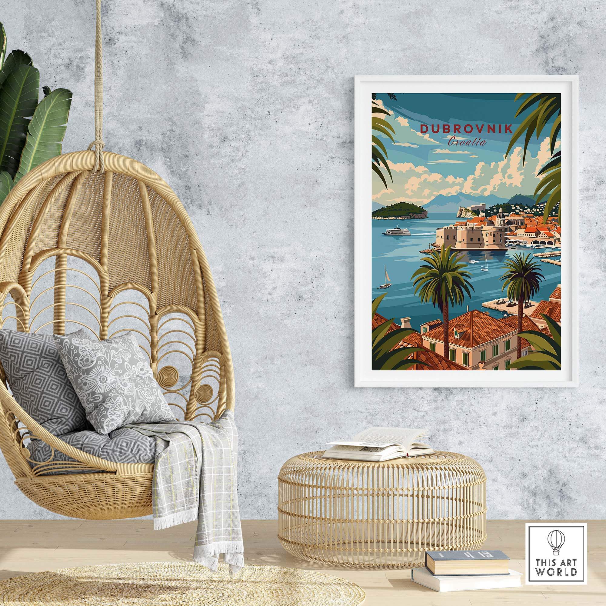 Dubrovnik Travel Poster view our best collection or travel posters and prints - ThisArtWorld