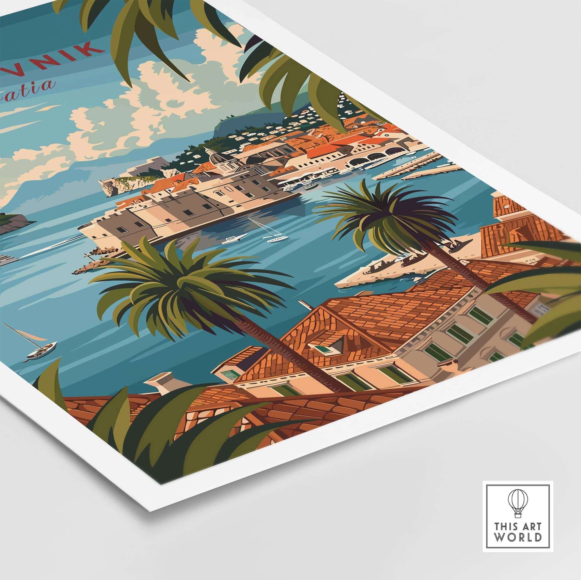 Dubrovnik Travel Poster view our best collection or travel posters and prints - ThisArtWorld