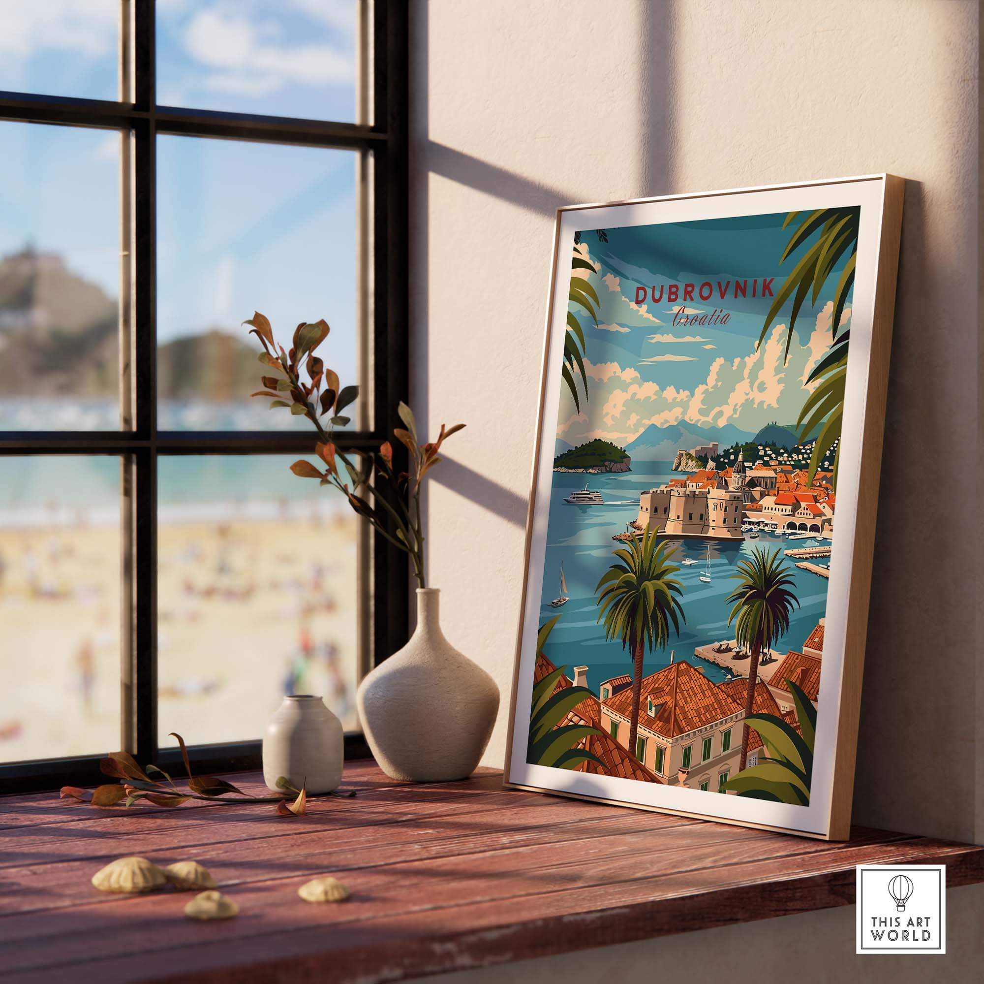 Dubrovnik Travel Poster view our best collection or travel posters and prints - ThisArtWorld