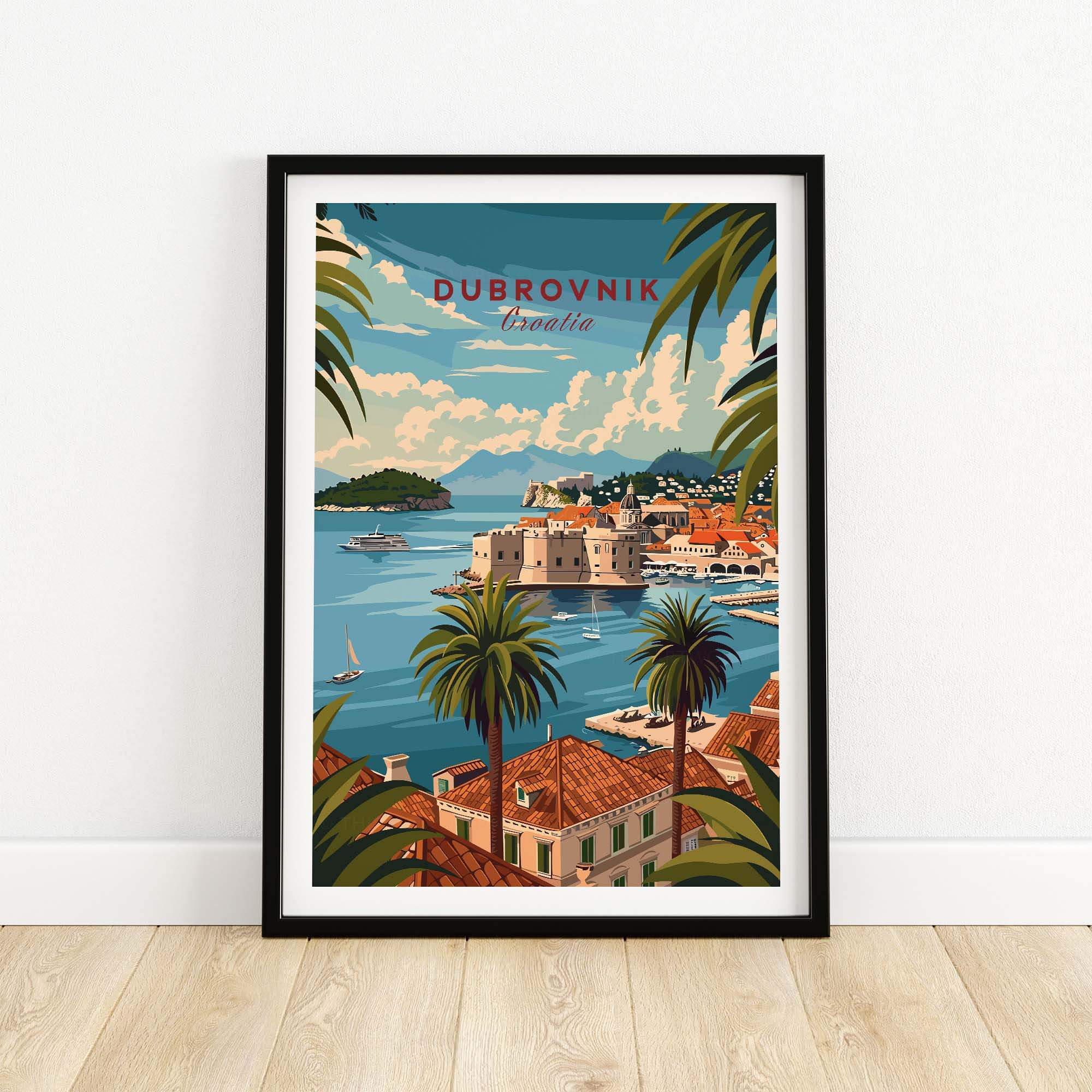 Dubrovnik Travel Poster view our best collection or travel posters and prints - ThisArtWorld