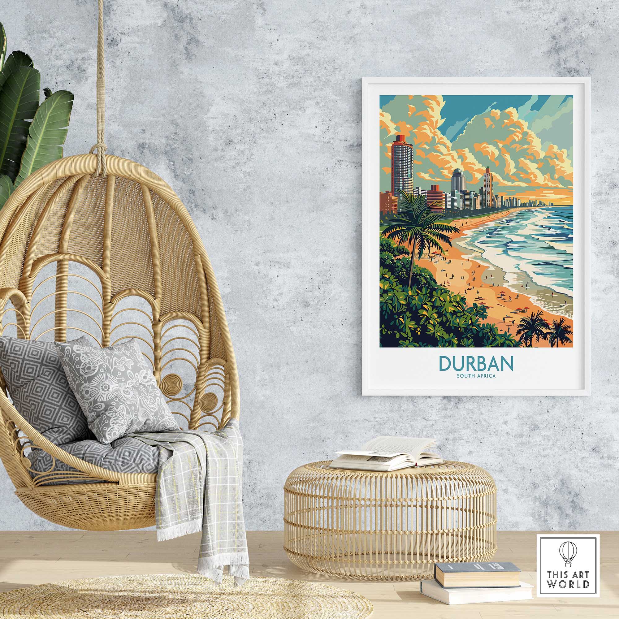 Durban Travel Print South Africa-This Art World