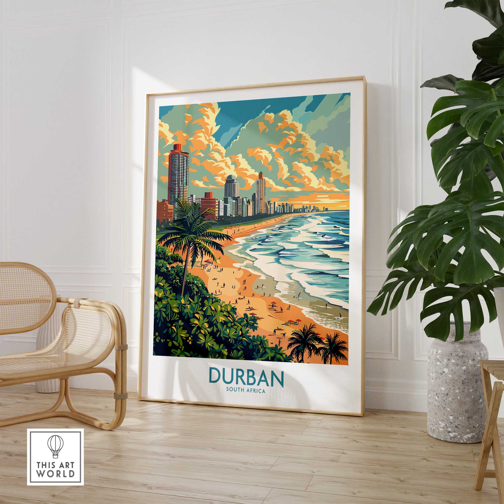 Durban Travel Print South Africa-This Art World