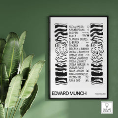 Edvard Munch Art Print - Table of Contents Alpha Omega Series Print Art Institute of Chicago Poster featuring graphic motifs.