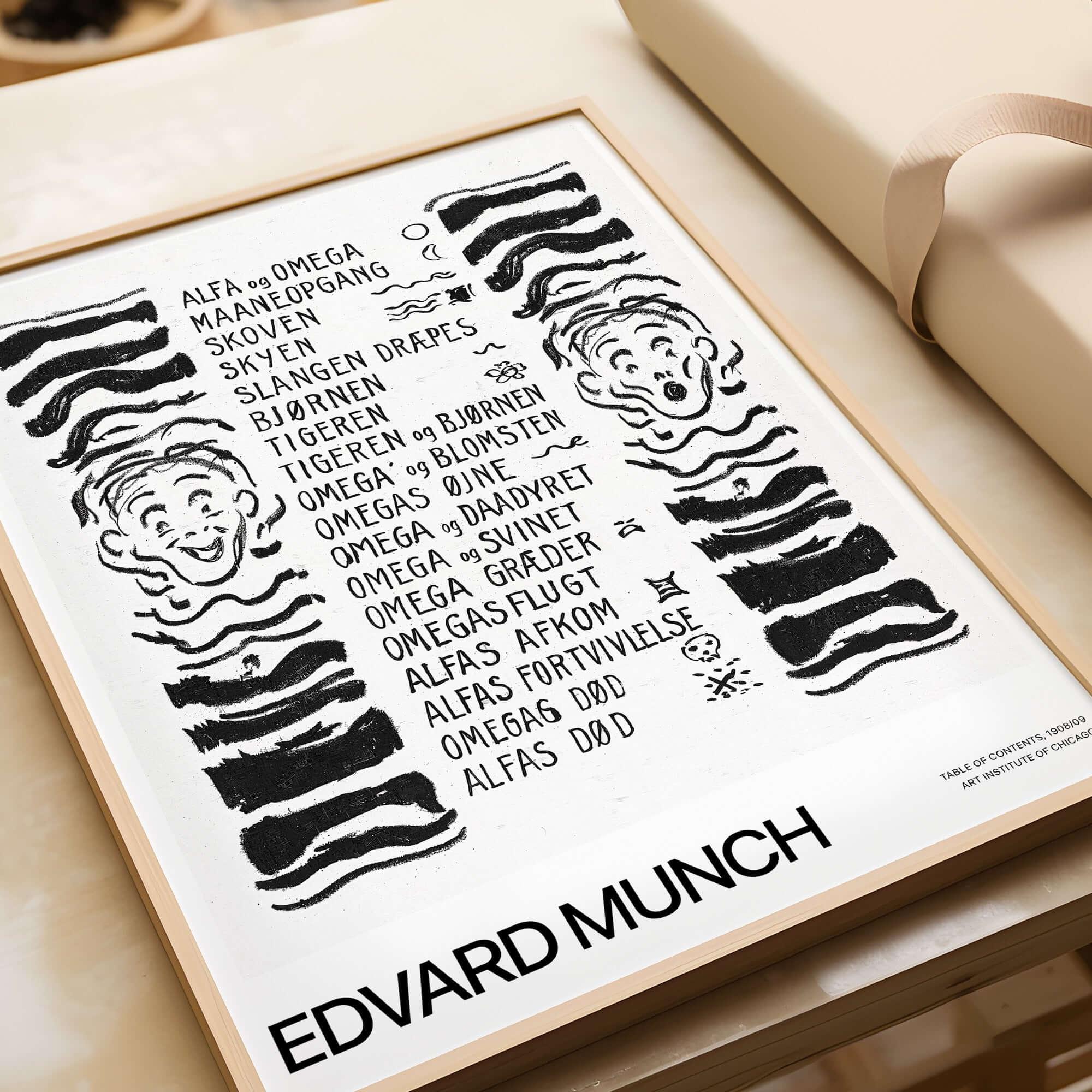 Munch Graphics Edvard Munch Art Print - Alpha Omega Series Poster