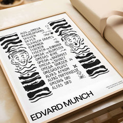 Edvard Munch Art Print - Table of Contents Alpha Omega Series Print Art Institute of Chicago Poster showcasing graphic motifs.
