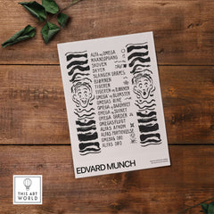 Edvard Munch Art Print - Table of Contents Alpha Omega Series Print Art Institute of Chicago Poster showcasing text and motifs.