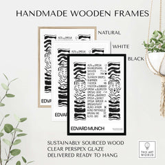 Edvard Munch Art Print - Table of Contents Alpha Omega Series Print Art Institute of Chicago Poster in handmade wooden frames