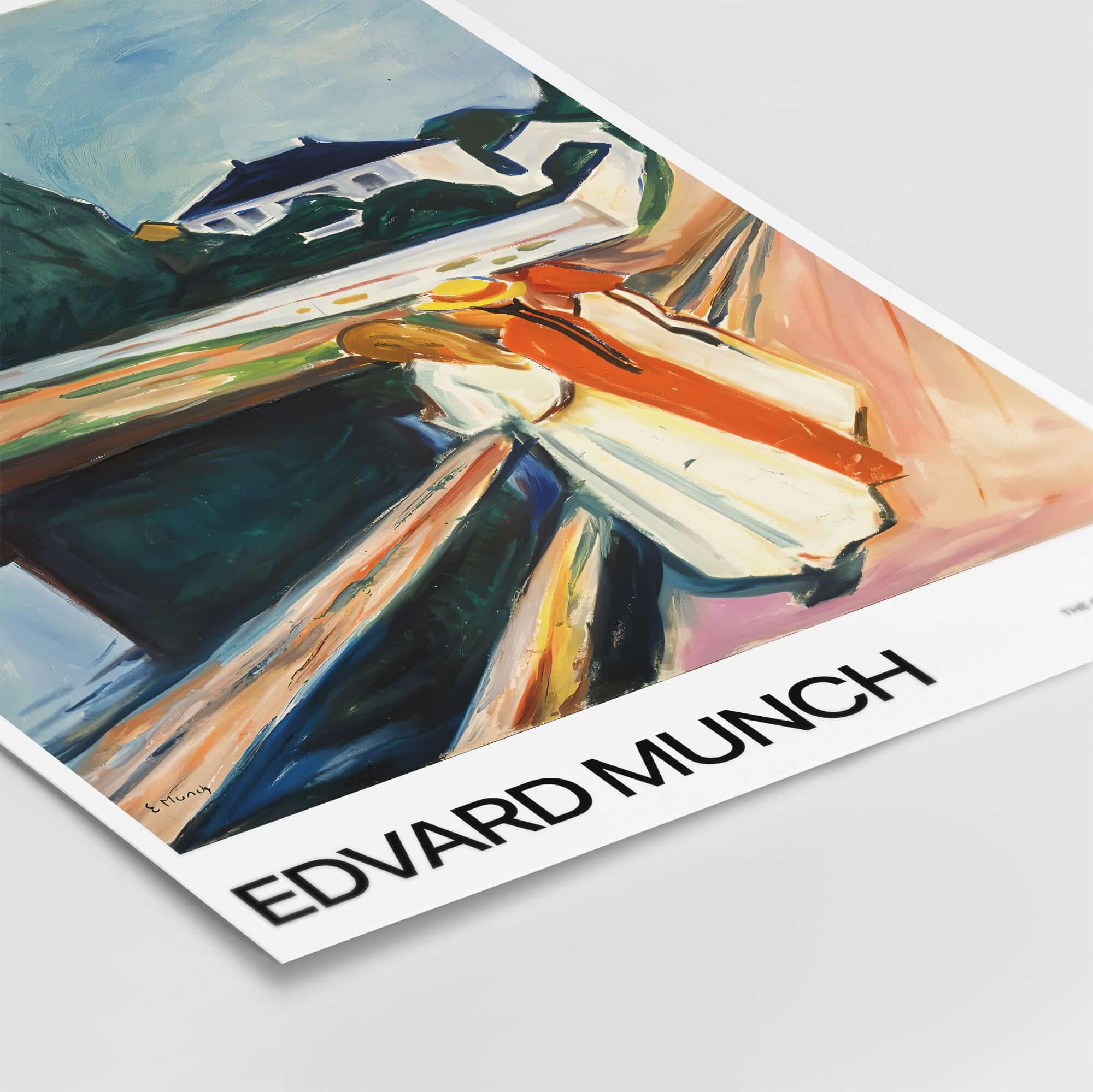 Edvard Munch Art Print - The Girls on the Bridge 1927 Painting - Museum Poster featuring vibrant colors and style.