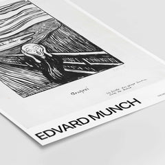 Edvard Munch The Scream 1895 Lithograph Art Print Expressionist Poster showing the iconic artwork with bold title.