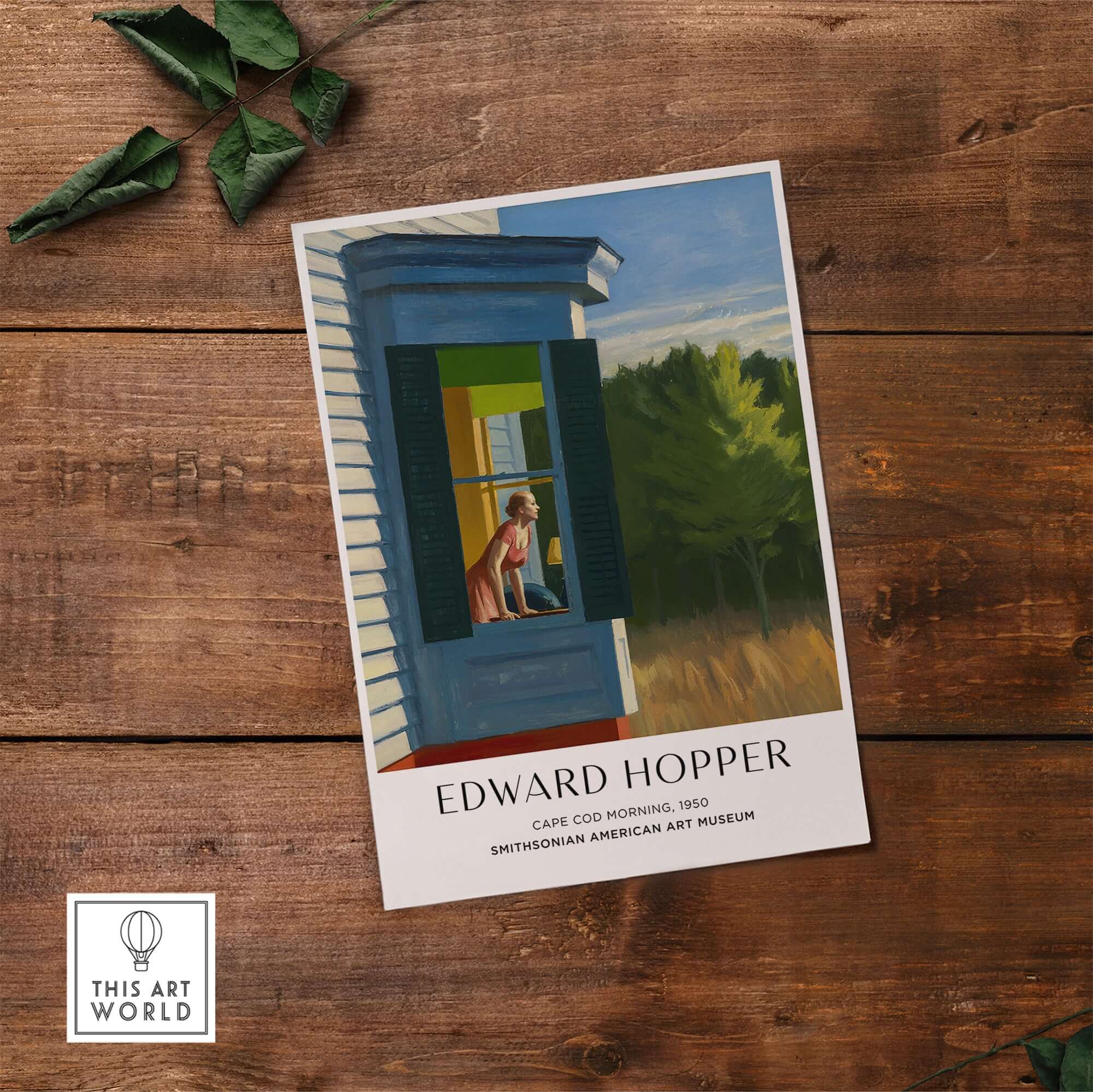 Edward Hopper Cape Cod Morning 1950 Art Print Poster -  American Realism featuring a woman at a window.