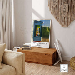 Edward Hopper Cape Cod Morning 1950 Art Print Poster - American Realism displayed in a cozy living space.