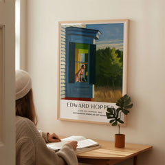 Edward Hopper Cape Cod Morning 1950 Art Print Poster - American Realism displayed in a cozy setting.