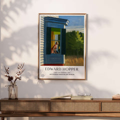 Edward Hopper Cape Cod Morning 1950 Art Print Poster - American Realism displayed in a home setting.