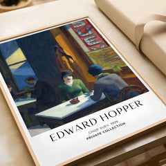 Edward Hopper Chop Suey 1929 Art Print Poster - Urban Restaurant Scene