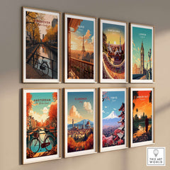 Eindhoven Print | Netherlands Home Decor Walll Art collection featuring vibrant cityscapes.