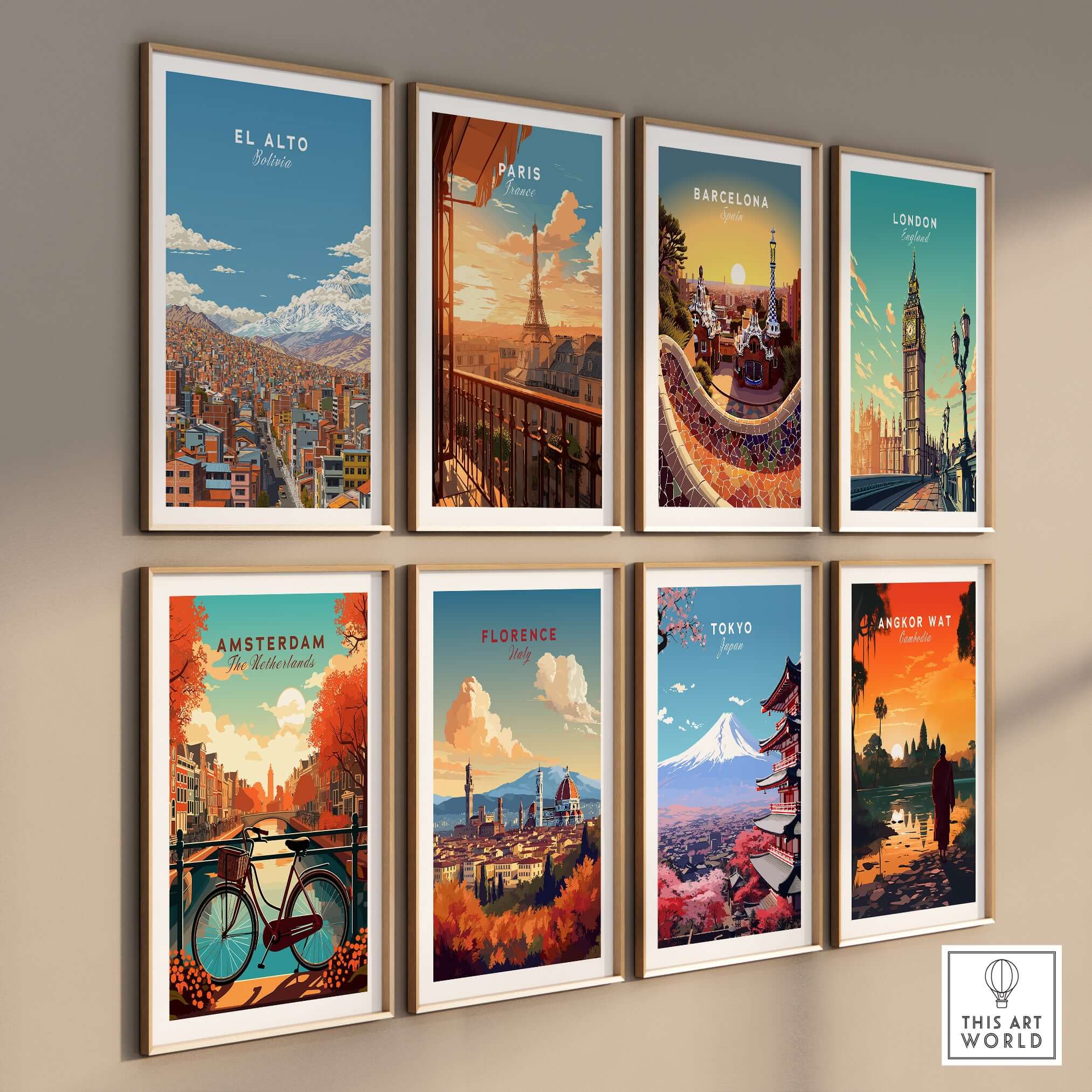 El Alto Bolivia Cityscape Mountain View Poster - High Altitude City Wall Art displayed among cityscape posters.