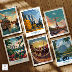 El Capitan Wall Art – California Sierra Nevada Autumn Landscape Print among travel prints including Venice, Paris, Singapore, Barcelona, Sri Lanka