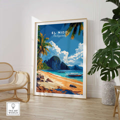 El Nido Wall Art Philippines showcasing vibrant colors and stunning design that captures the beauty of El Nido.