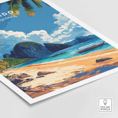 El Nido Wall Art Philippines featuring vibrant beach scenery and tropical landscape.