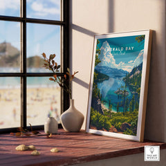 Emerald Bay Poster - State Park showcasing the scenic beauty of California's Emerald Bay State Park.