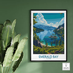 Emerald Bay Wall Art Print - State Park showcasing the stunning beauty of Emerald Bay in Lake Tahoe.